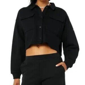 ALO Yoga Renown Cropped Button-Up Women's Jacket, Size XS